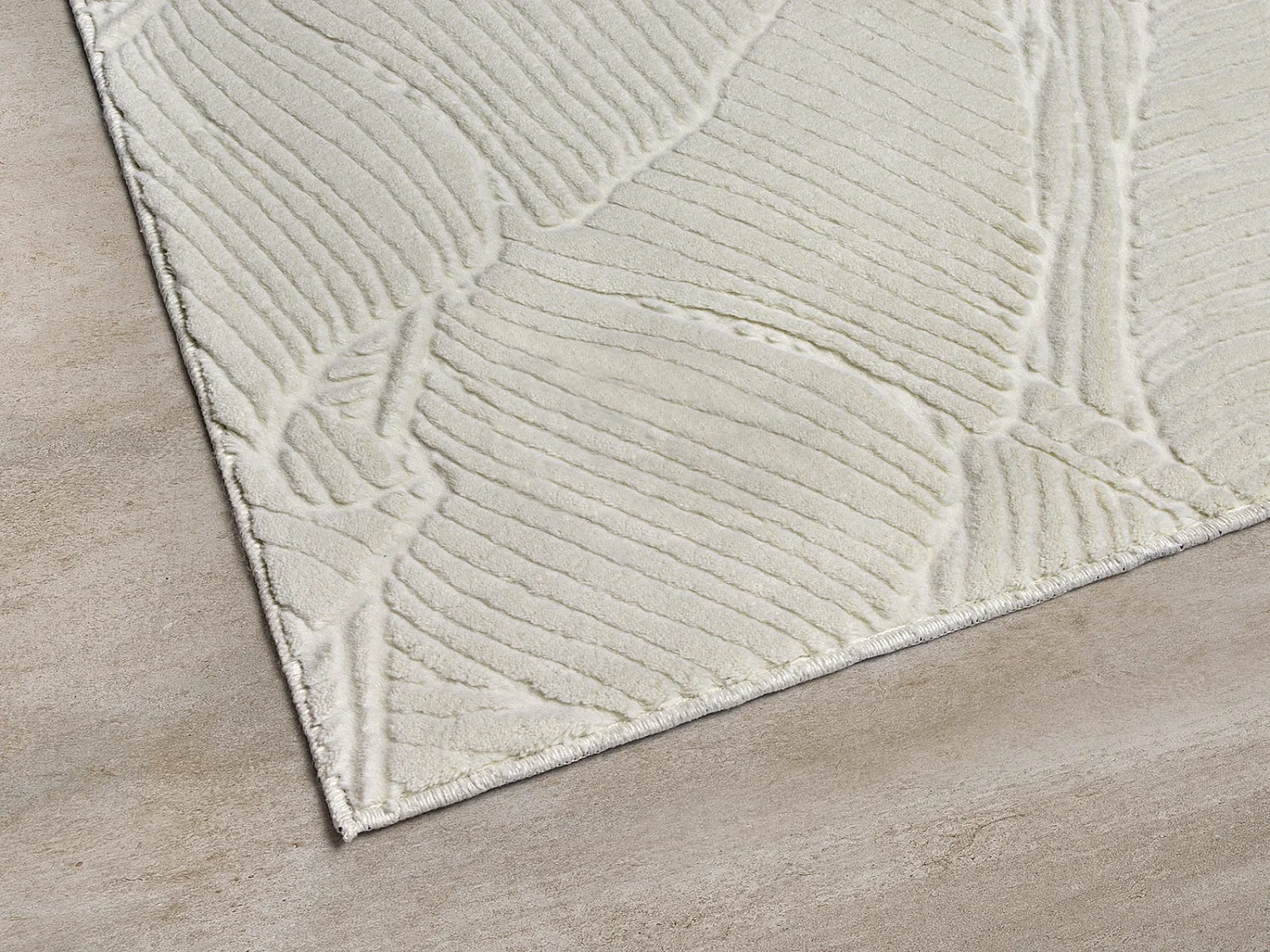 Tapis Rio salon antidérapant 3D, Crème, 160 x 220 cm