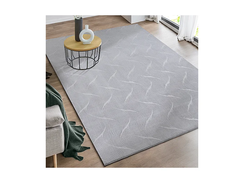 Dywan Rio Salon antypoślizgowy 3D, Szary, 160 x 220 cm