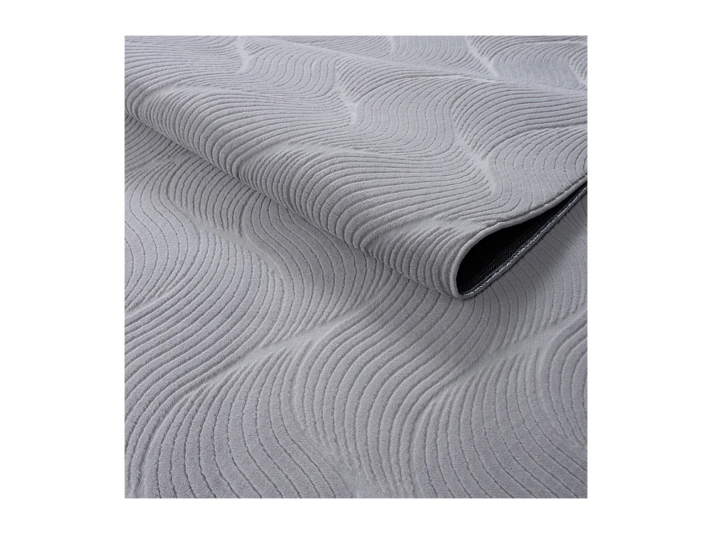 Tapis Rio salon antidérapant 3D, Gris, 160 x 220 cm