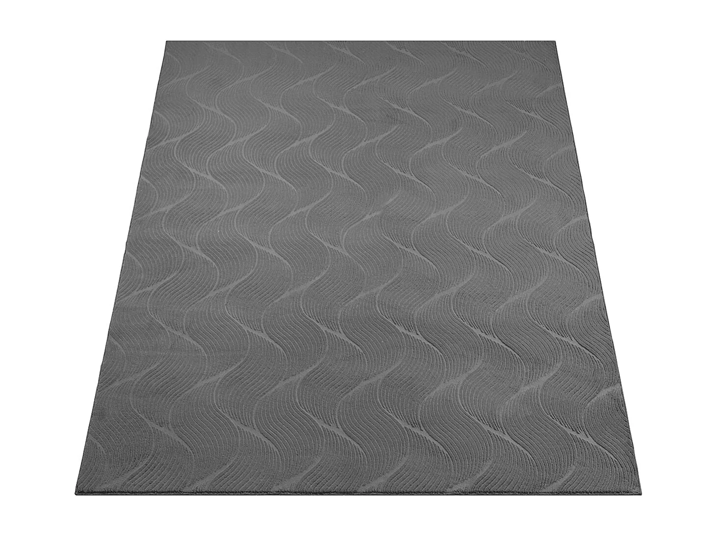 Tapis Rio salon antidérapant 3D, Anthracite, 80 x 150 cm