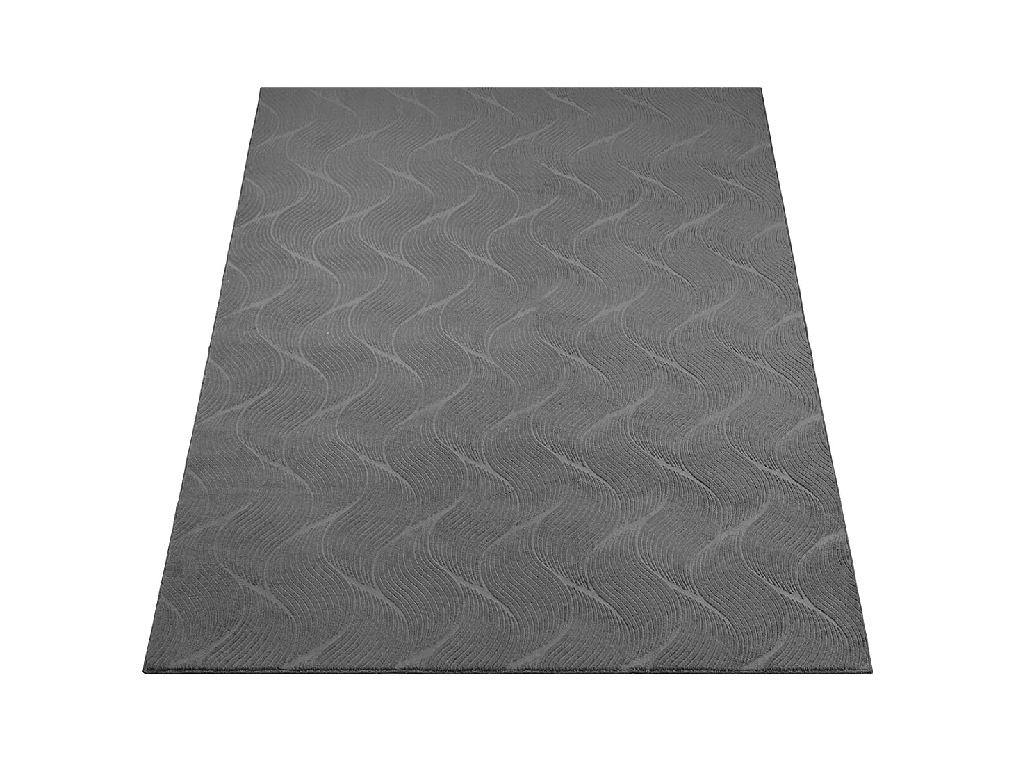Tapis Rio salon antidérapant 3D, Anthracite, 140 x 200 cm