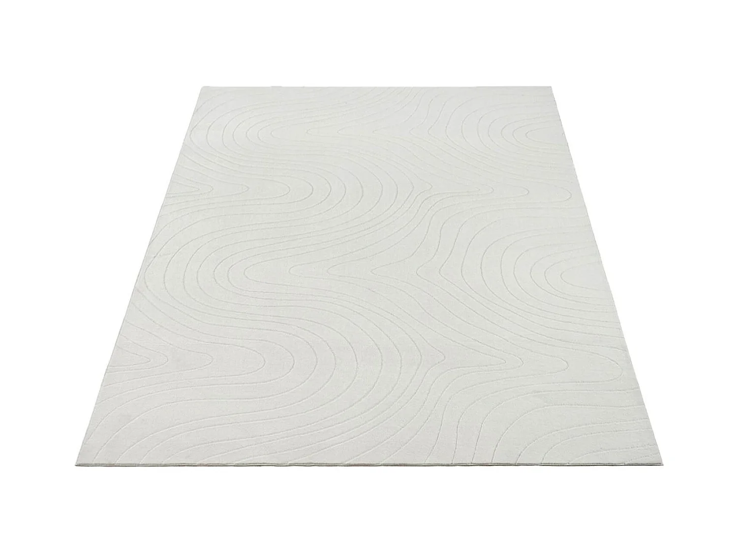 Tapis Rio salon antidérapant océan, Crème, 140 x 200 cm