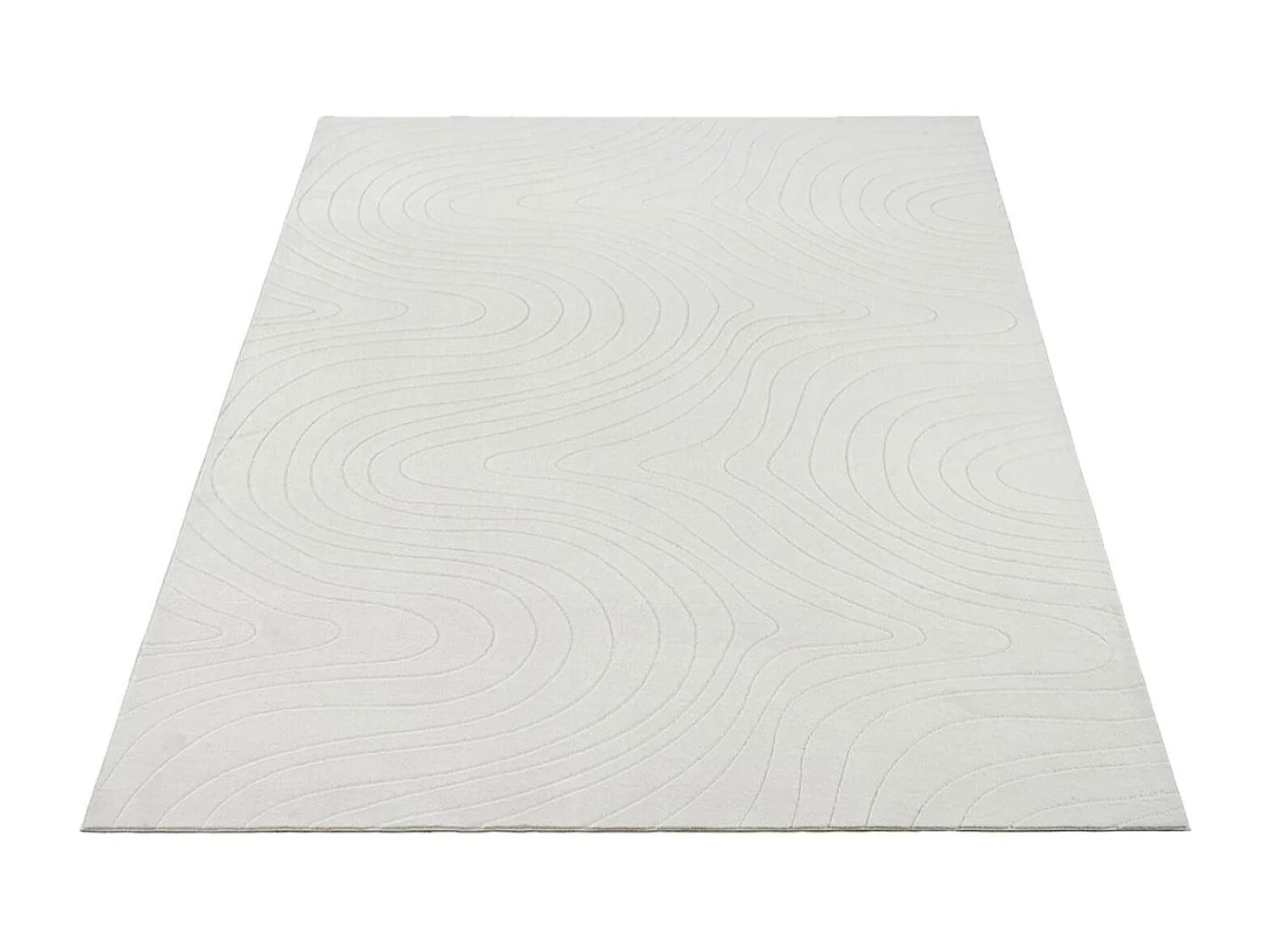Tapis Rio salon antidérapant océan, Crème, 140 x 200 cm
