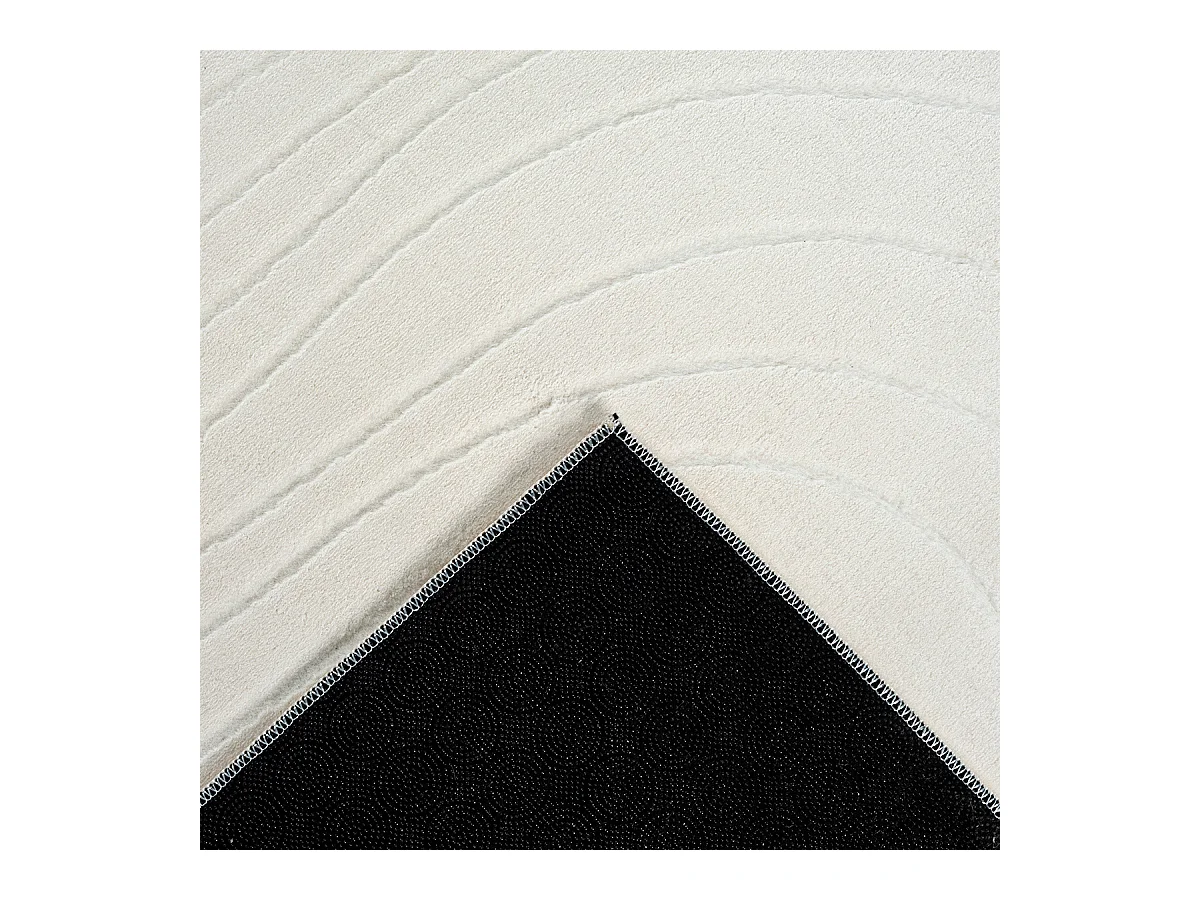 Tapis Rio salon antidérapant océan, Crème, 140 x 200 cm