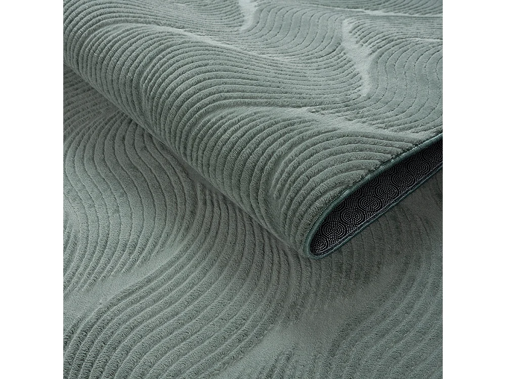 Tapis Rio salon antidérapant 3D, Vert, 120 x 160 cm