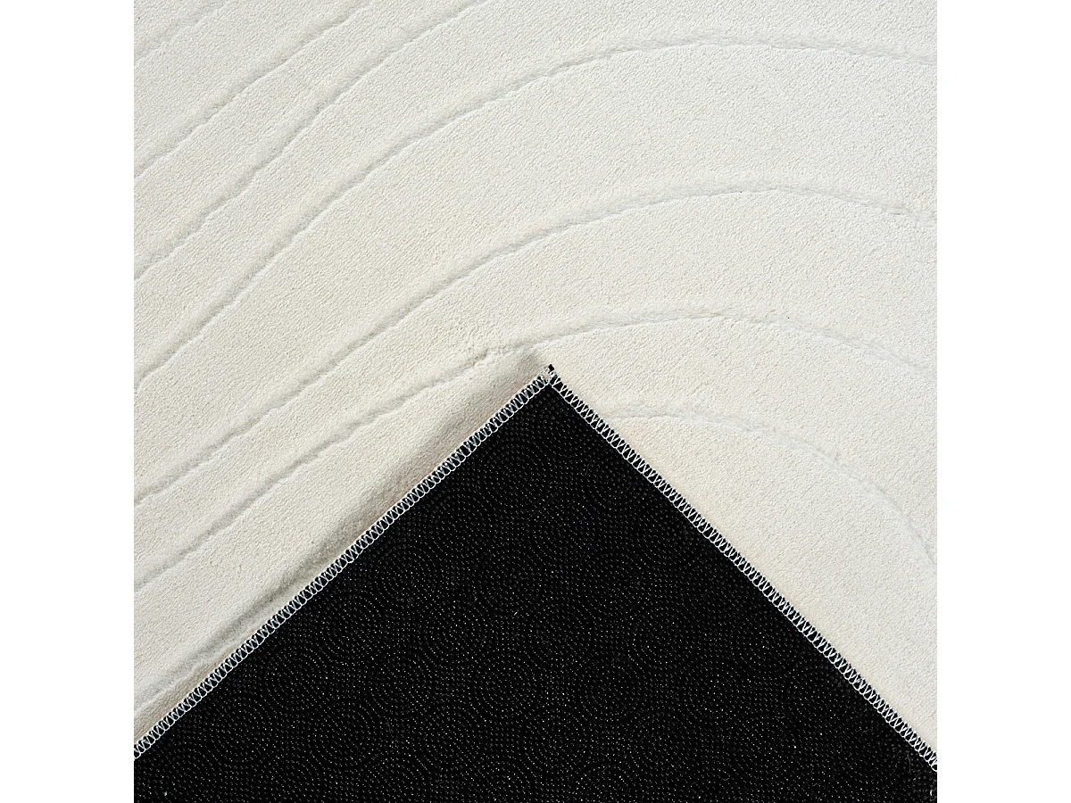 Tapis Rio salon antidérapant océan, Crème, 80 x 150 cm