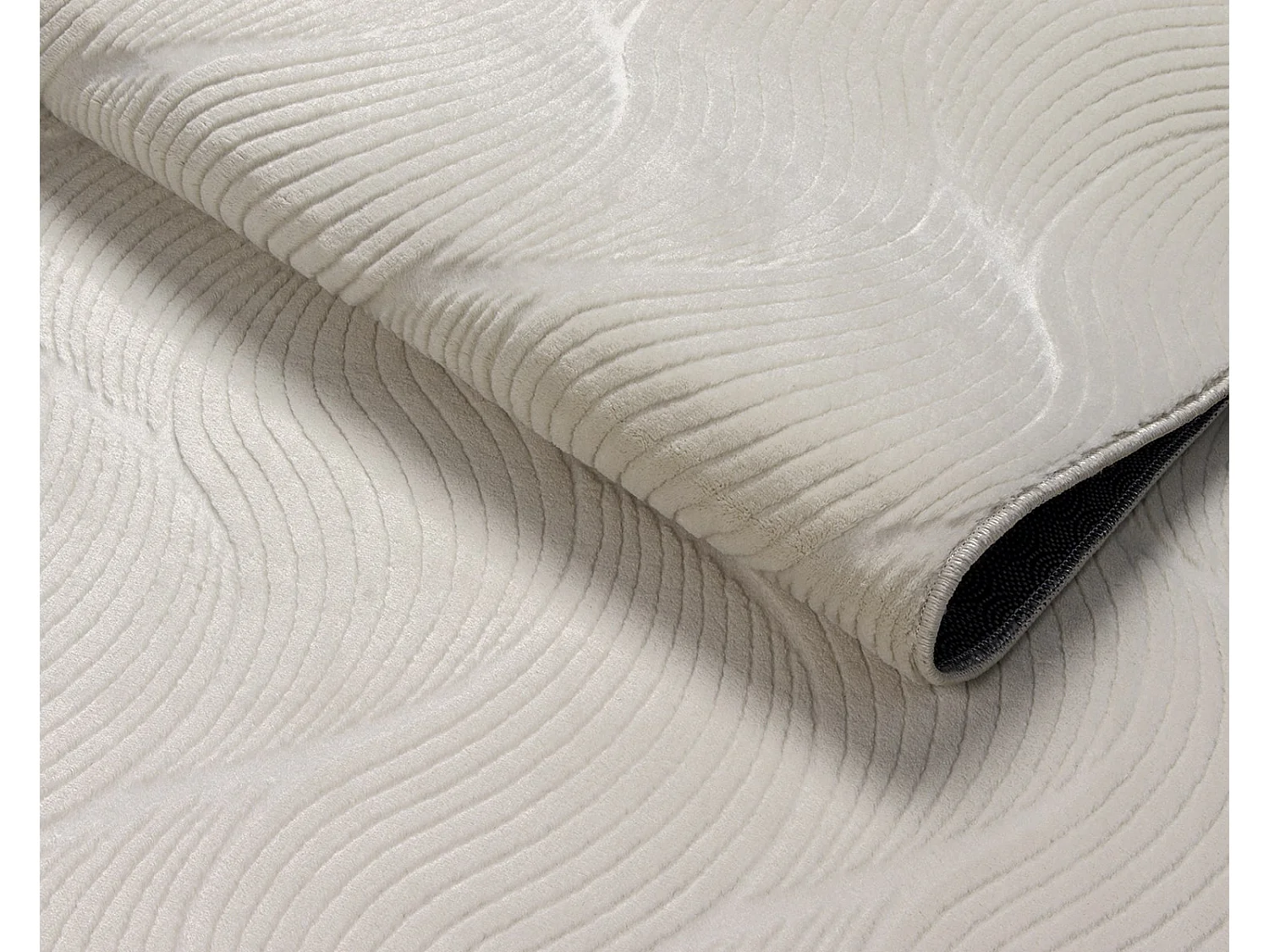 Tapis Rio salon antidérapant 3D, Crème, 140 x 200 cm