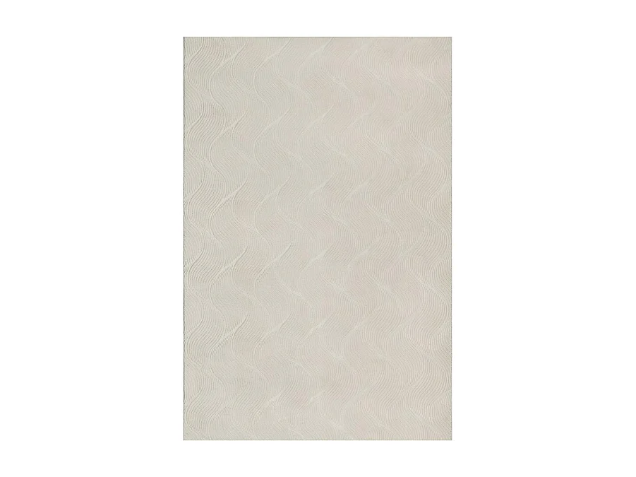 Tapis Rio salon antidérapant 3D, Crème, 80 x 150 cm