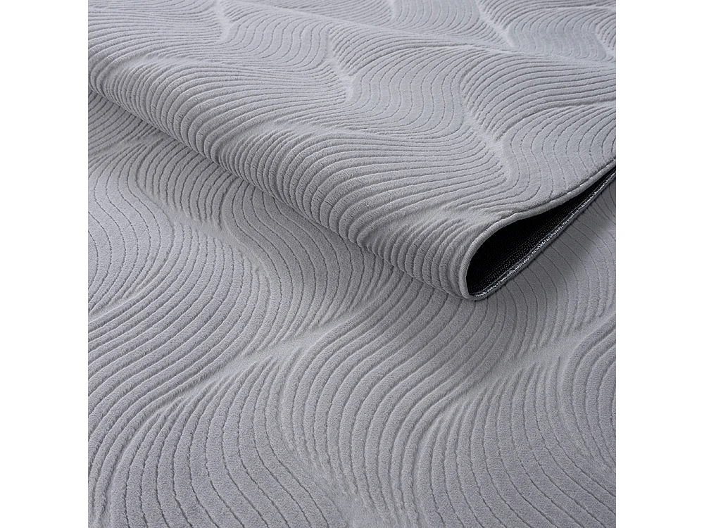 Tapis Rio salon antidérapant 3D, Gris, 120 x 160 cm