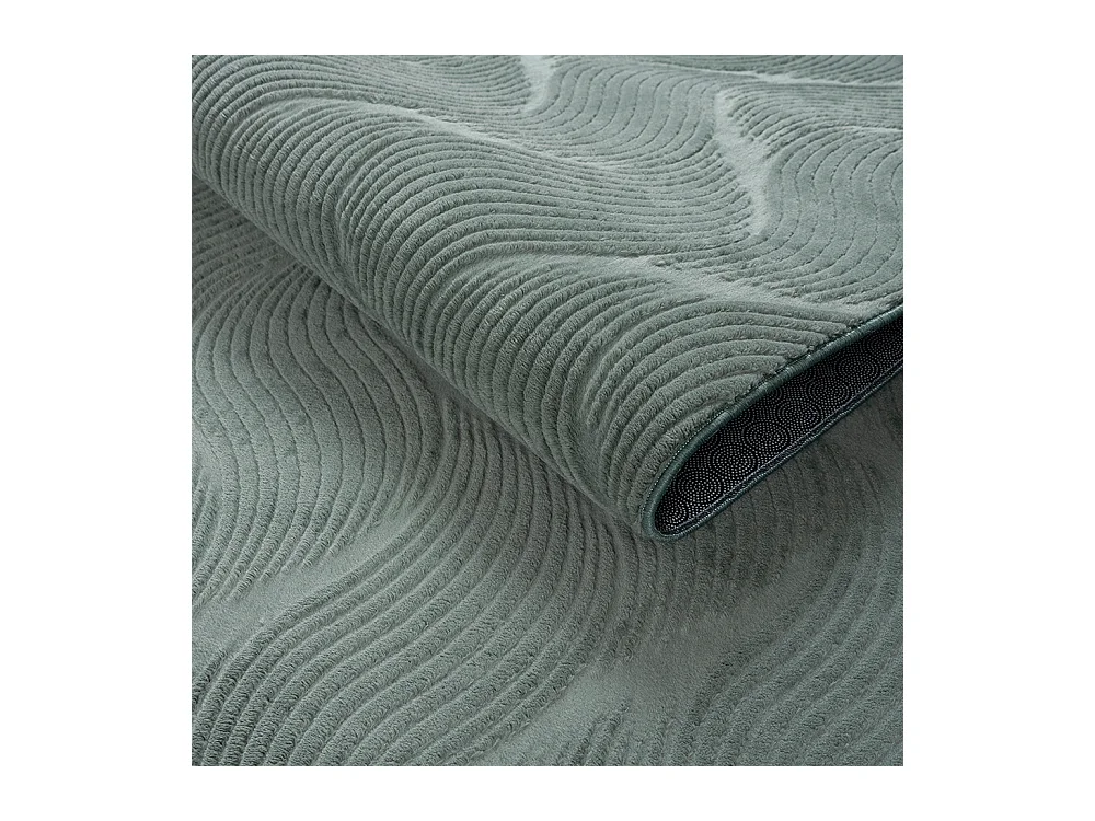 Tapis Rio salon antidérapant 3D, Vert, 160 x 220 cm