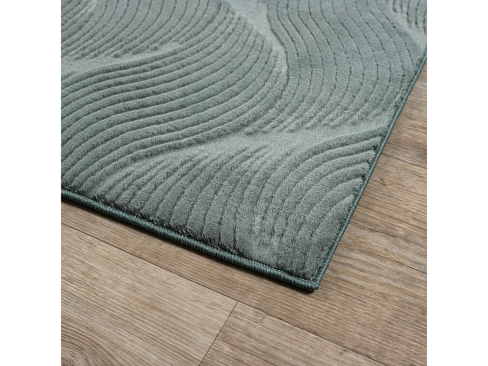 Tapis Rio salon antidérapant 3D, Vert, 160 x 220 cm