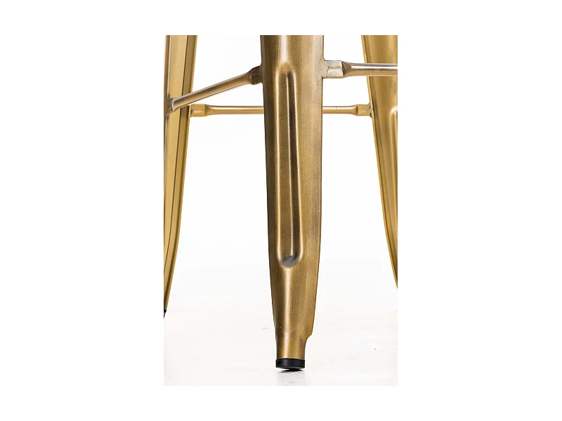 Lot de 2 tabourets métal argentée 43 x 43 x 77 cm TDB10598