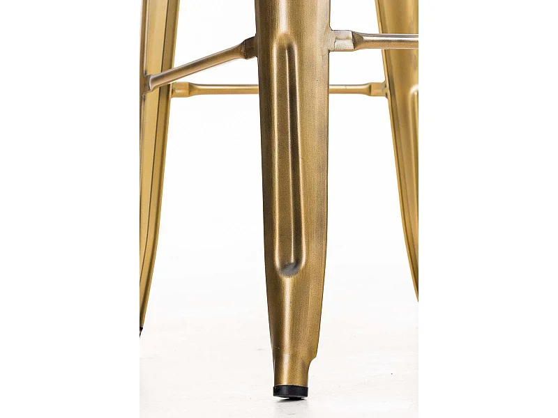 Lot de 2 tabourets métal argentée 43 x 43 x 77 cm TDB10598