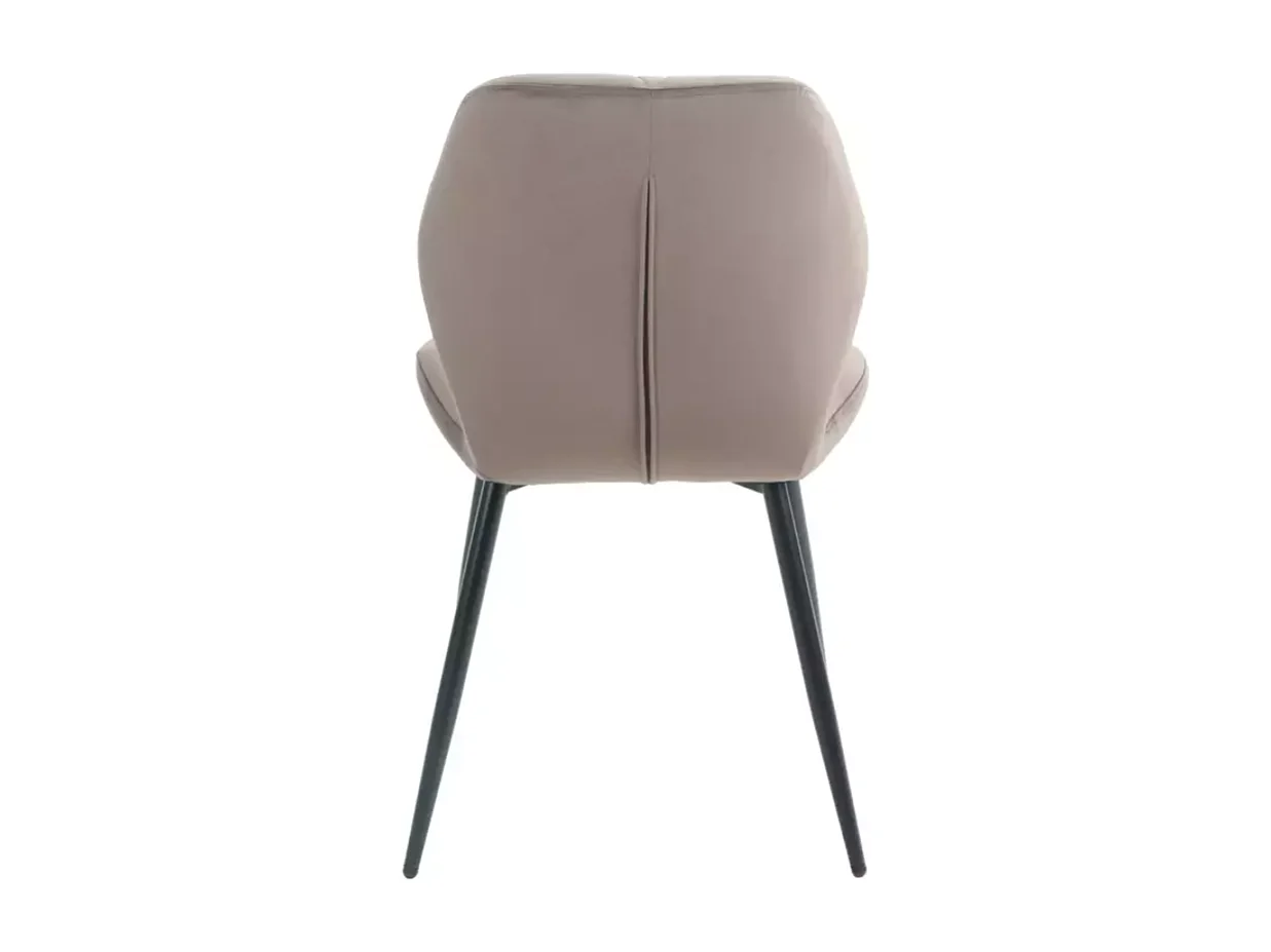 Chaise Rick/housse en velours/Beige