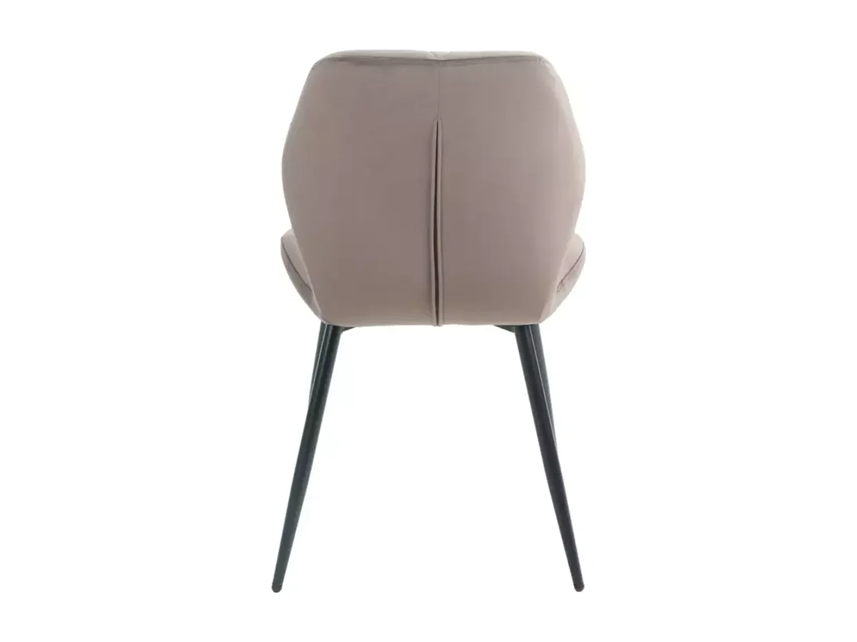 Chaise Rick/housse en velours/Beige