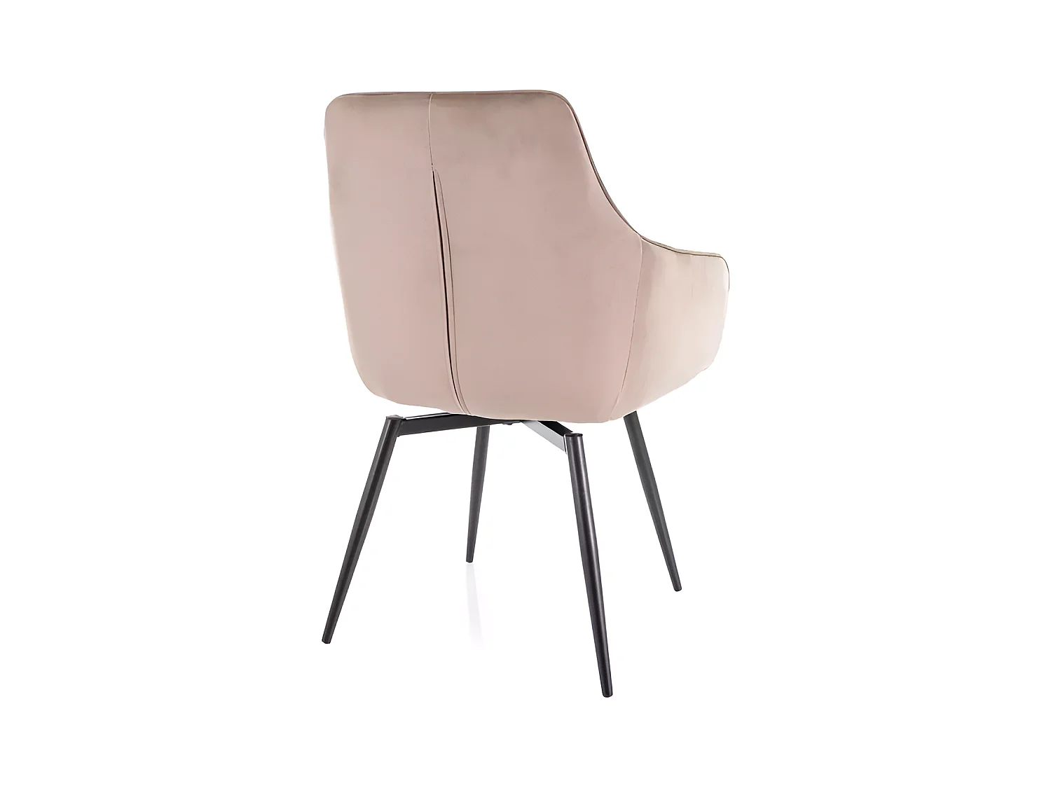 Stuhl Marlo/Samtstoffbezug/Auto-Return-Funktion /180 Grad drehbar/Beige