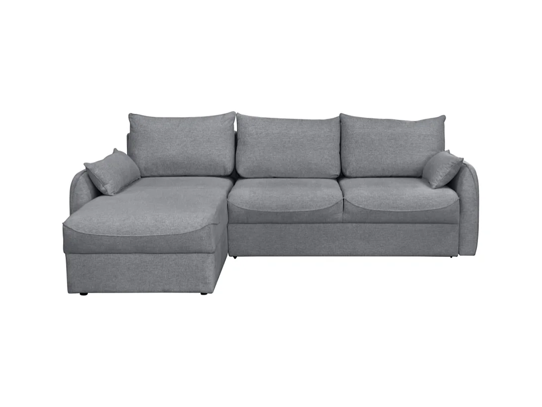 Canapé d'angle convertible avec coffre 3 places L260 cm - NAOMI