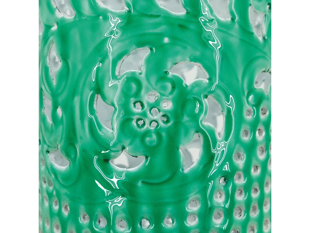 Photophore coloré en métal patiné Lot de 3