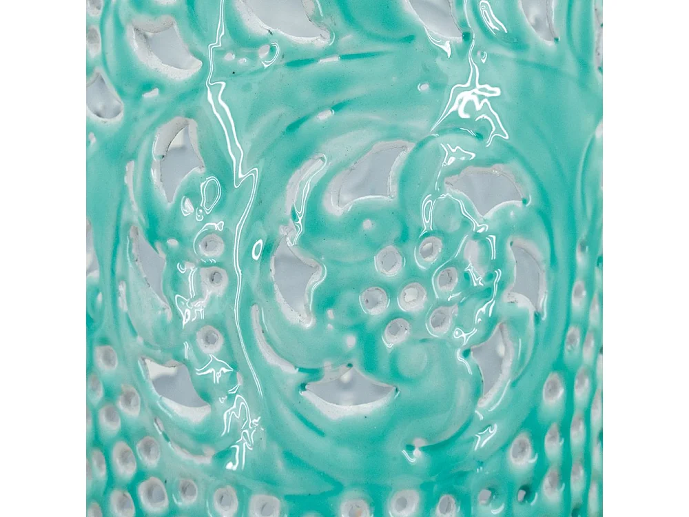 Photophore coloré en métal patiné Lot de 3