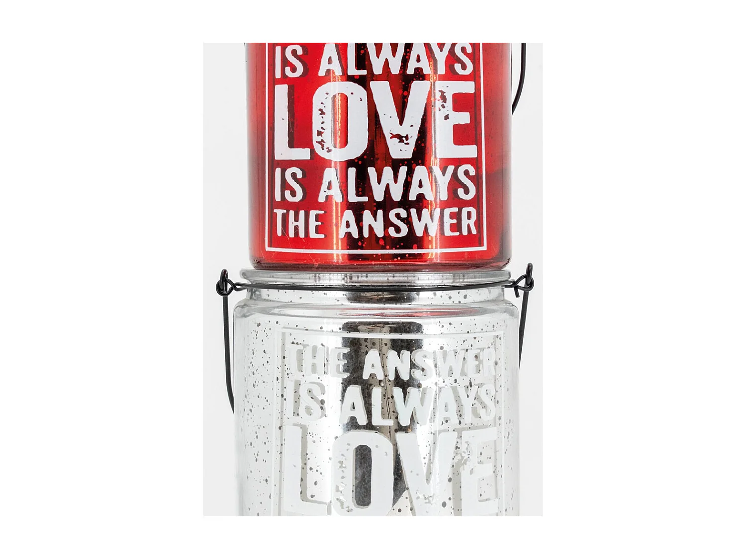 Photophore industriel en verre teinté et métal Lot de 2