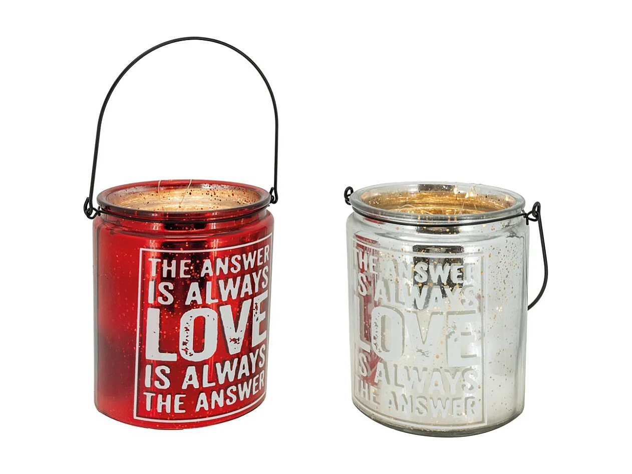 Photophore industriel en verre teinté et métal Lot de 2