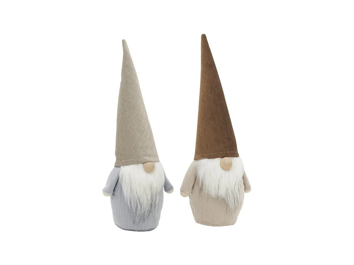 Gnomes en tissu 2 coloris assortis Lot de 2