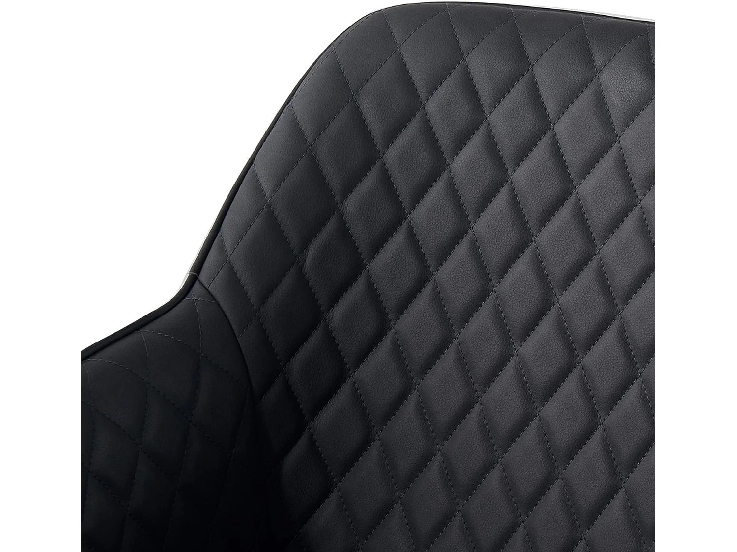 Lot de 2 Chaises Scandinaves en Similicuir avec Dossier et Accoudoirs, Siège Rembourés, pour Salle à Manger, Bureau, Cuisine, Salon (2, Gris PU)