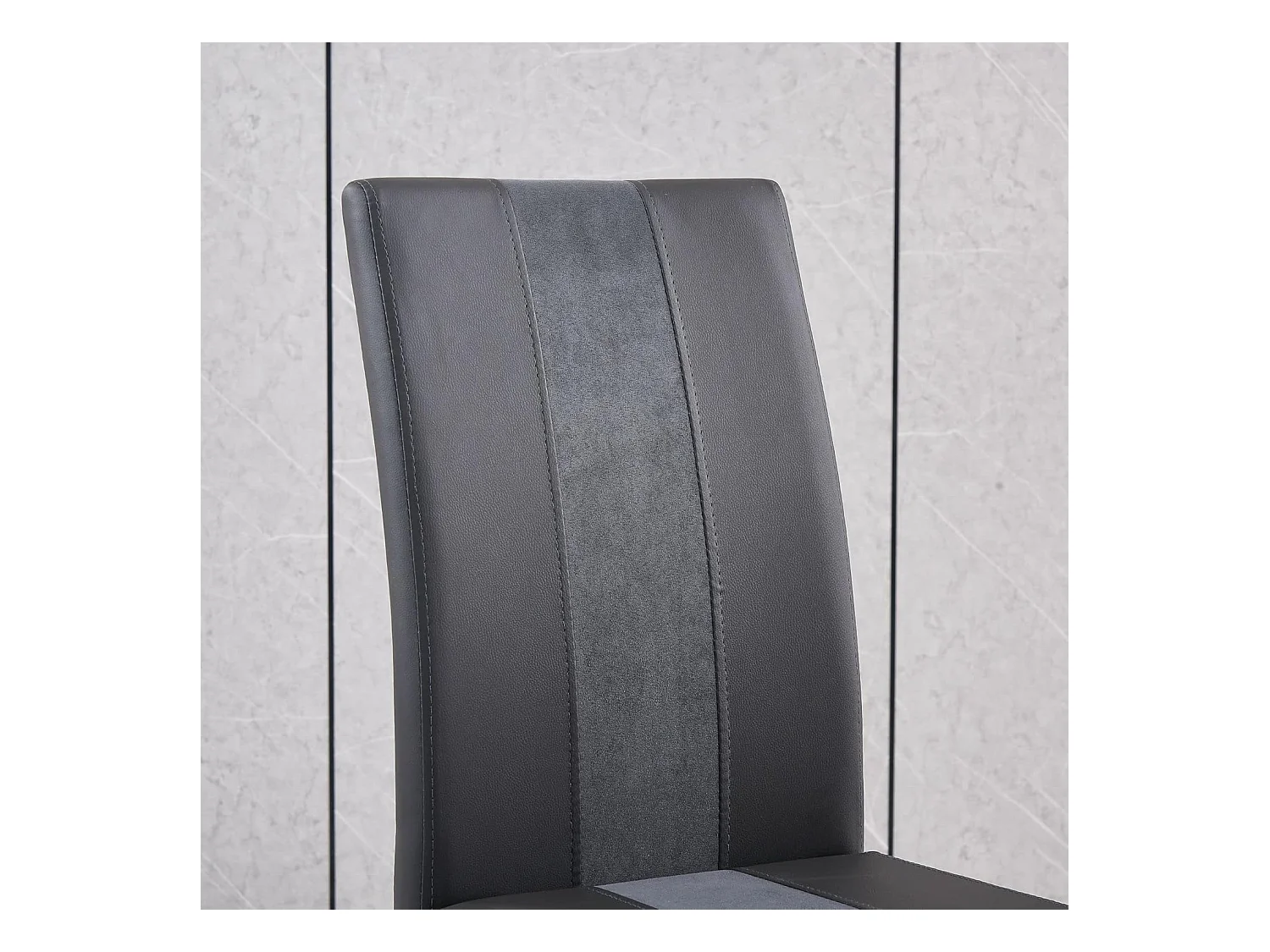 Lot de 4 Chaises de Salle à Manger, Chaises de Bureau Scandinaves en Similicuir et Velours Hauteur de Siège Rembourré pour Bureau, Salle à Manger, Salle de Réunion