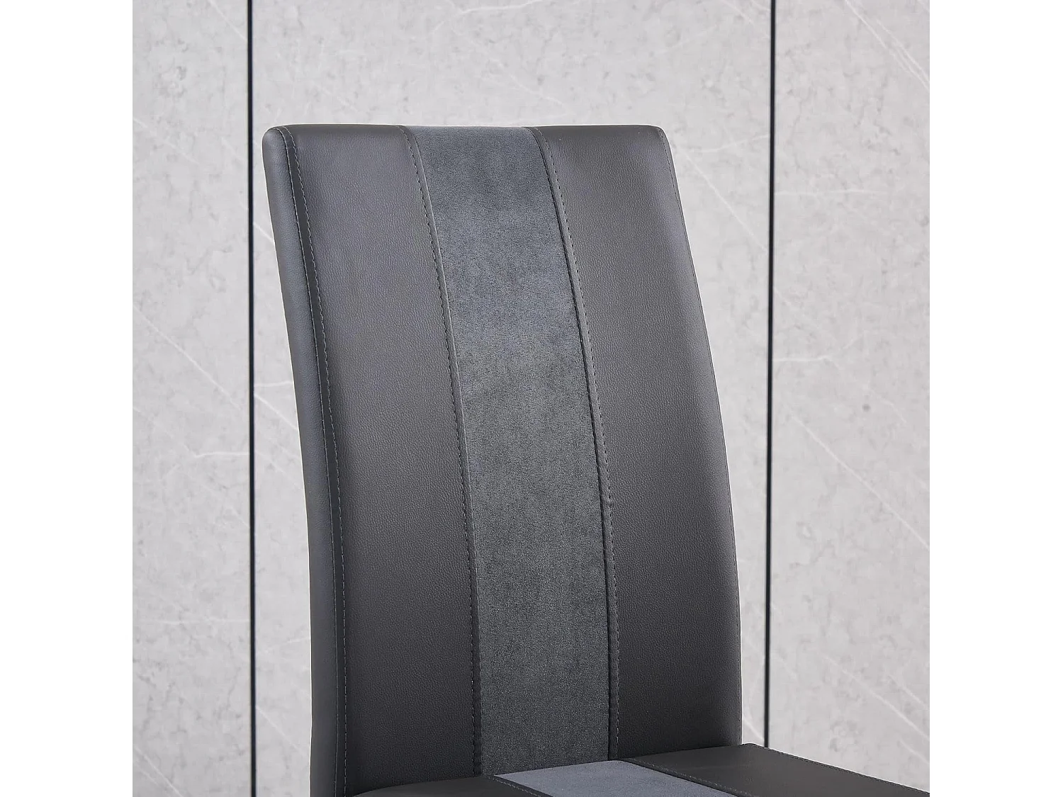 Lot de 4 Chaises de Salle à Manger, Chaises de Bureau Scandinaves en Similicuir et Velours Hauteur de Siège Rembourré pour Bureau, Salle à Manger, Salle de Réunion