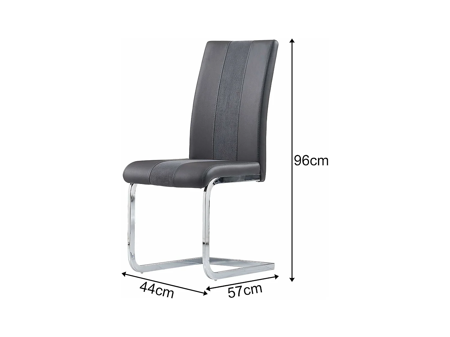 Lot de 2 Chaises de Salle à Manger, Chaises de Bureau Scandinaves en Similicuir et Velours Hauteur de Siège Rembourré pour Bureau, Salle à Manger, Salle de Réunion