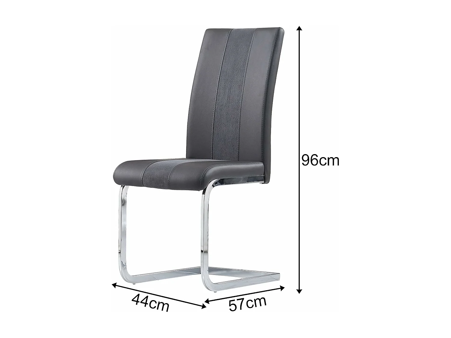 Lot de 2 Chaises de Salle à Manger, Chaises de Bureau Scandinaves en Similicuir et Velours Hauteur de Siège Rembourré pour Bureau, Salle à Manger, Salle de Réunion