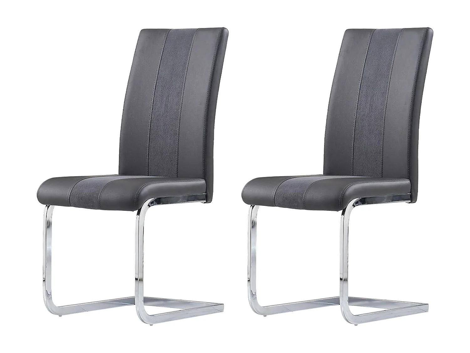 Lot de 2 Chaises de Salle à Manger, Chaises de Bureau Scandinaves en Similicuir et Velours Hauteur de Siège Rembourré pour Bureau, Salle à Manger, Salle de Réunion