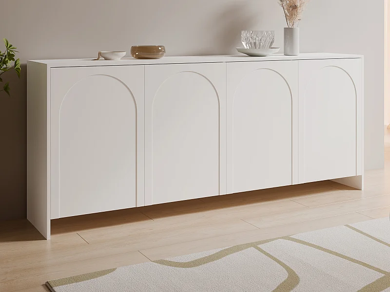 Aparador com 4 portas - Branco - NALYRA da Maison Céphy