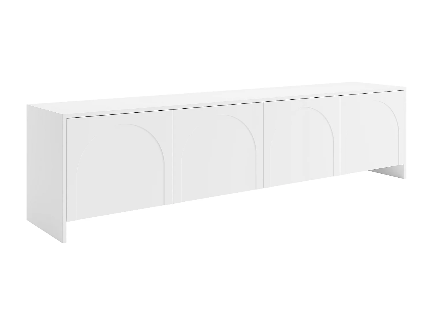 Meuble TV avec 4 portes - Blanc - NALYRA de Maison Céphy