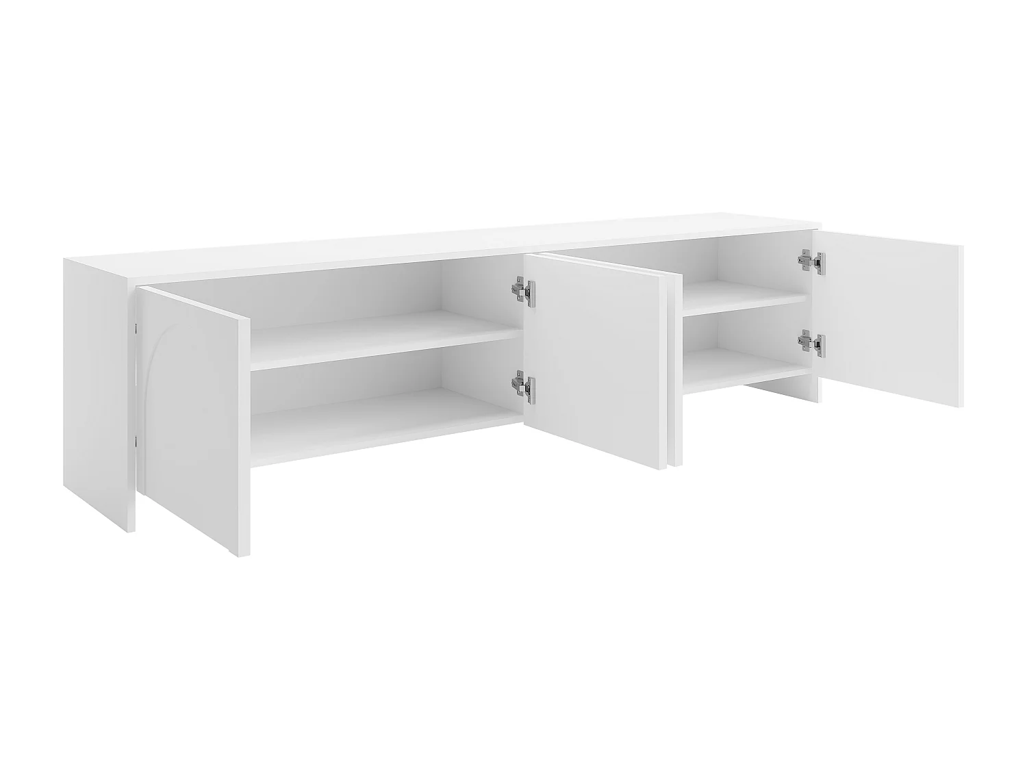 Meuble TV avec 4 portes - Blanc - NALYRA de Maison Céphy