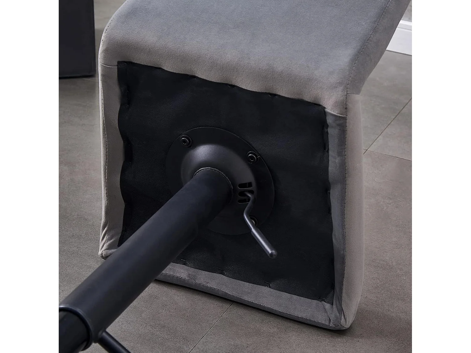 Lot de 2 Tabourets de Bar avec Dossier,Hauteur Réglable ,Repose-Pieds,360° Rotation, pour Bistrots,Bar ou Bureau (2, Gris)