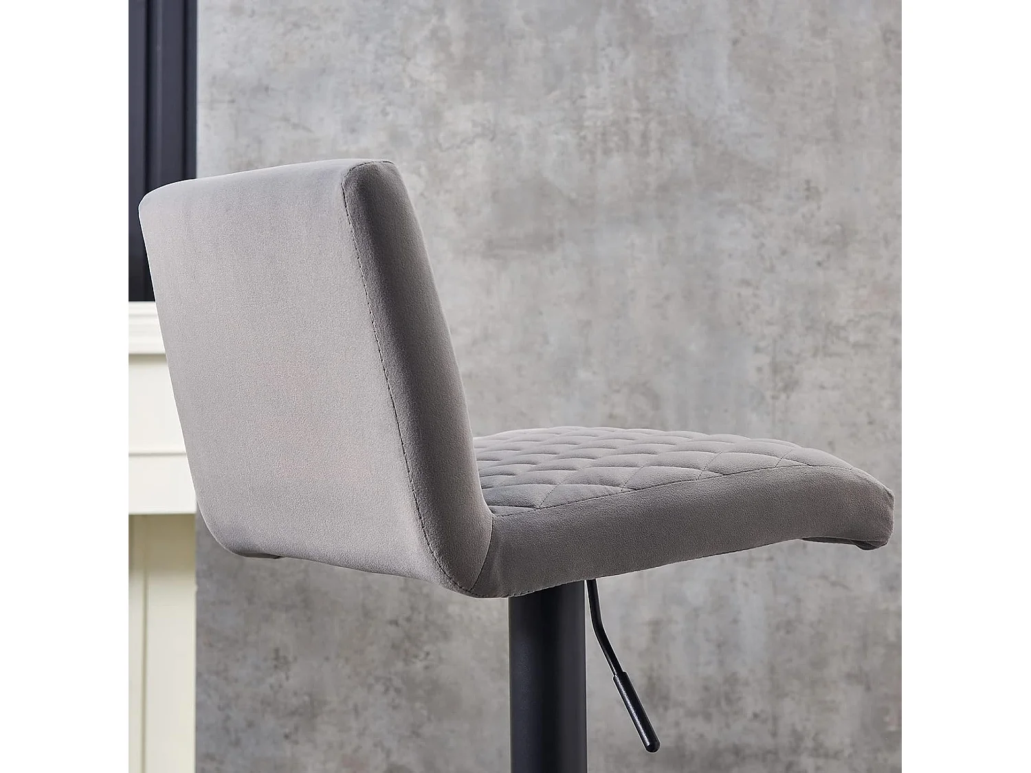 Lot de 2 Tabourets de Bar avec Dossier,Hauteur Réglable ,Repose-Pieds,360° Rotation, pour Bistrots,Bar ou Bureau (2, Gris)