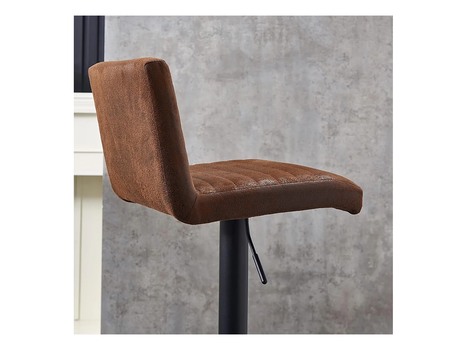 Lot de 2 Tabourets de Bar avec Dossier,Hauteur Réglable ,Repose-Pieds,360° Rotation, pour Bistrots,Bar ou Bureau (2, Brun Cuir)