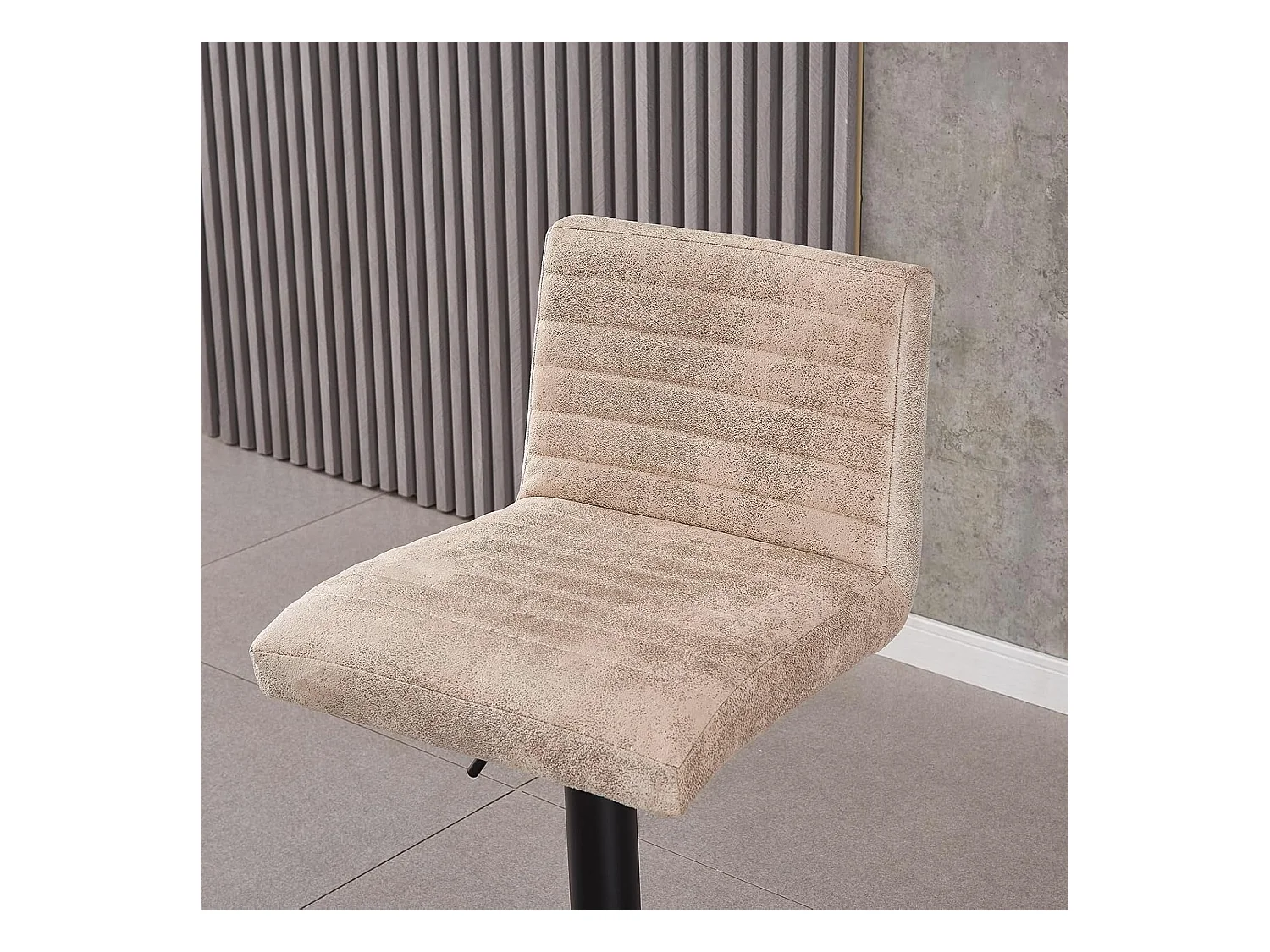 Lot de 2 Tabourets de Bar avec Dossier,Hauteur Réglable ,Repose-Pieds,360° Rotation, pour Bistrots,Bar ou Bureau (2, Beige Cuir)