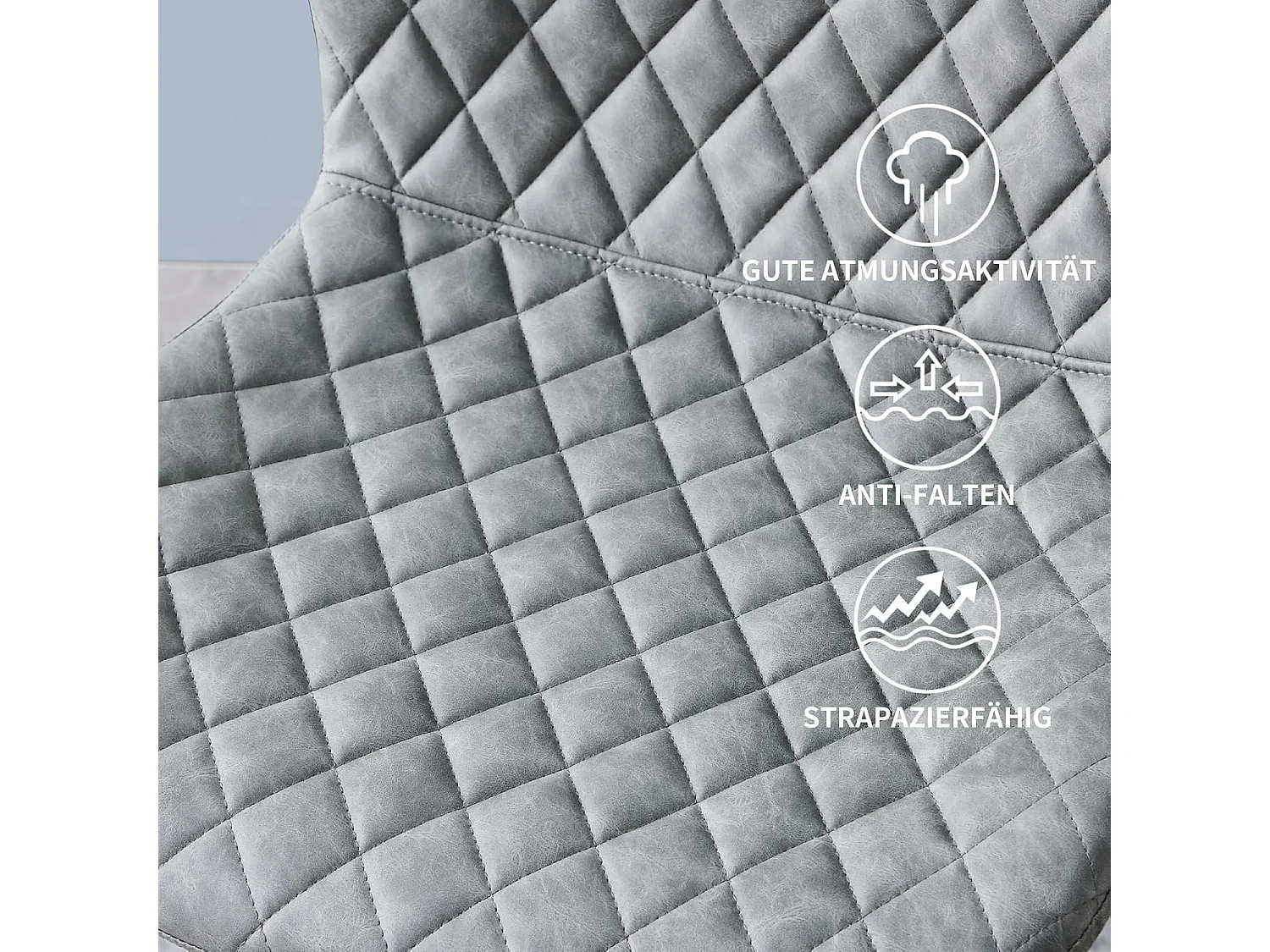 Lot de 2 tabourets de Bar en Simili Cuir avec Dossier, Hauteur réglable, pivotants à 360°, pour Bar, Cuisine, Bistro, Salle à Manger et café (2, Gris)