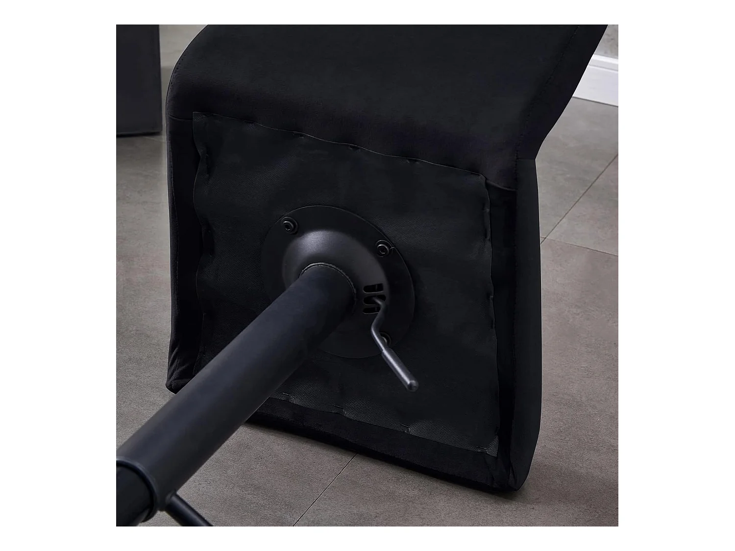 Lot de 2 Tabourets de Bar avec Dossier,Hauteur Réglable ,Repose-Pieds,360° Rotation, pour Bistrots,Bar ou Bureau (2, Noir)