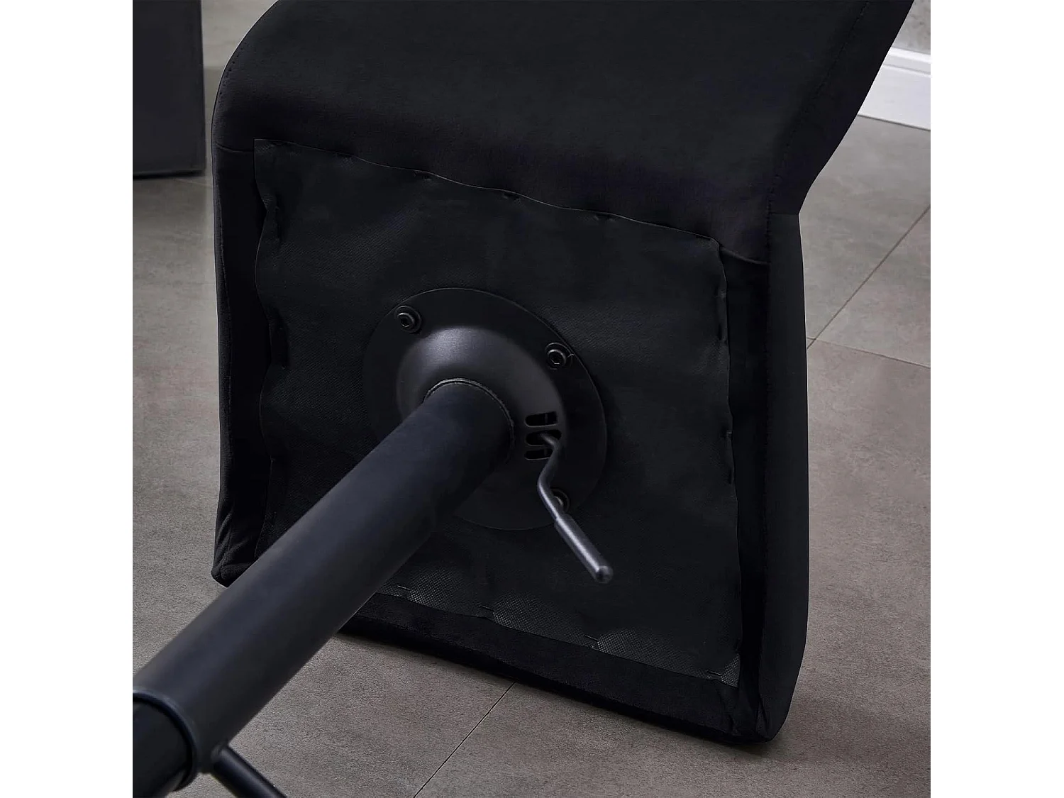 Lot de 2 Tabourets de Bar avec Dossier,Hauteur Réglable ,Repose-Pieds,360° Rotation, pour Bistrots,Bar ou Bureau (2, Noir)