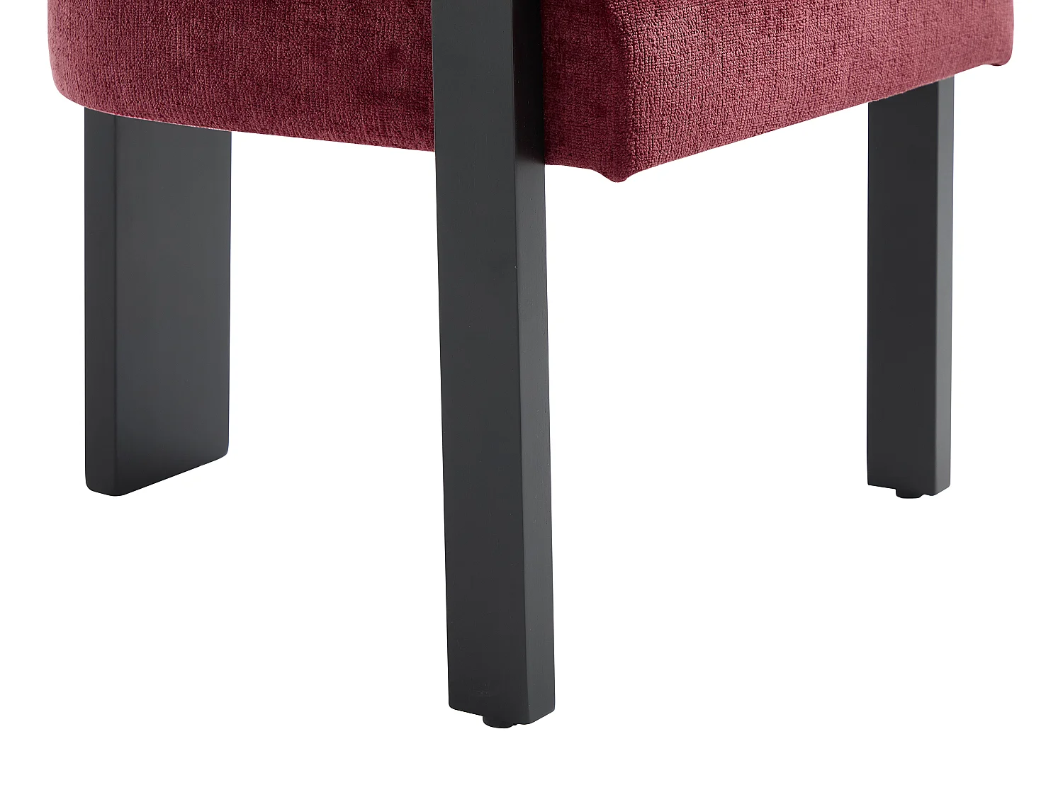 Stoel met armleuningen van gestructureerde stof en zwart rubberhout - Bordeaux - LIVELIA van Pascal Morabito