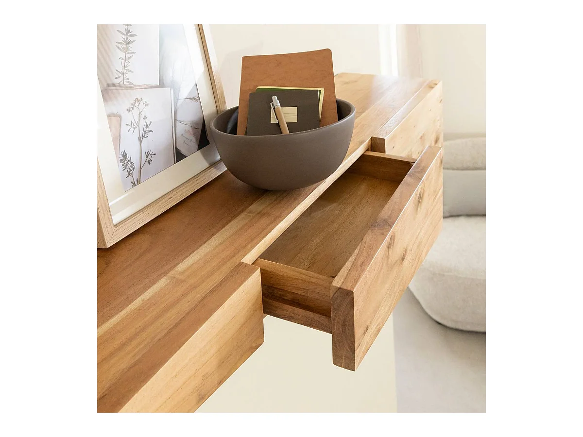 Etagère murale asymétrique en bois d'acacia Orane