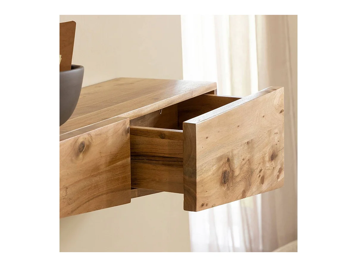 Etagère murale asymétrique en bois d'acacia Orane