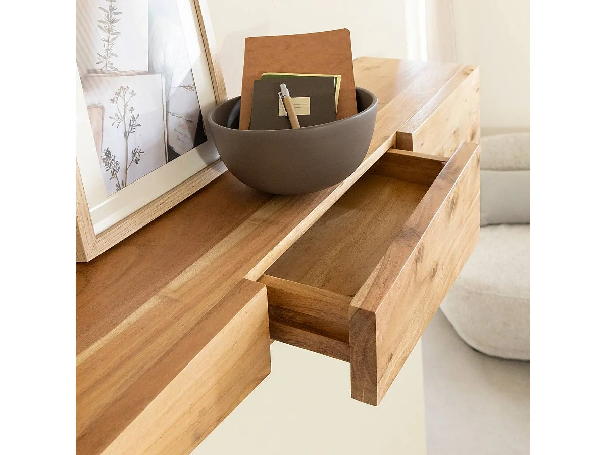 Etagère murale asymétrique en bois d'acacia Orane