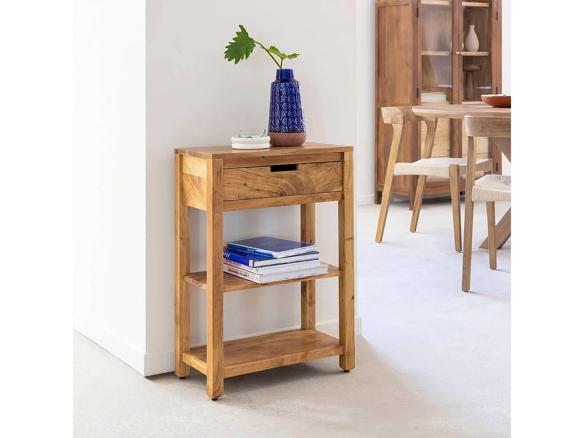 Console avec tiroir en bois d'acacia Orane