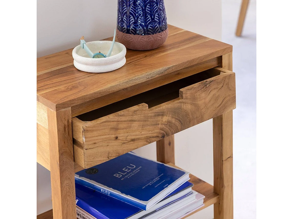 Console avec tiroir en bois d'acacia Orane
