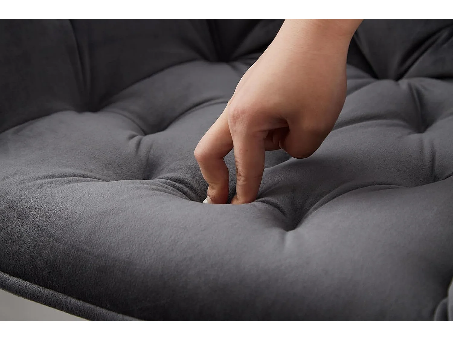 Lot de 2 Tabouret de Bar réglable en Hauteur Chaise Haute pour Bar avec Dossier siège rembouré en Velours Pied en métal (2, Gris)