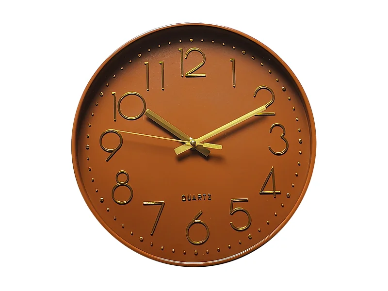 Horloge color block terracotta 30.5cm